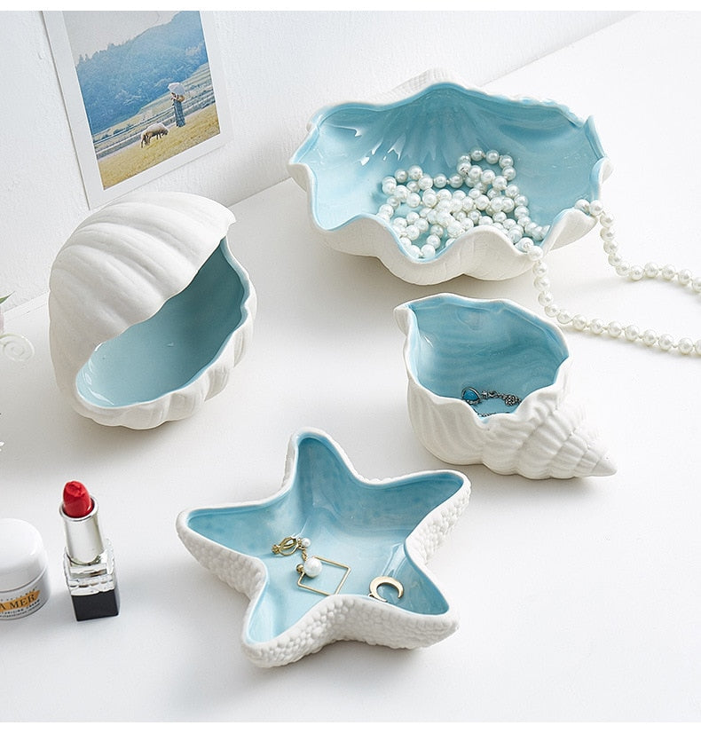 Starfish Shell Storage Jewelry Display