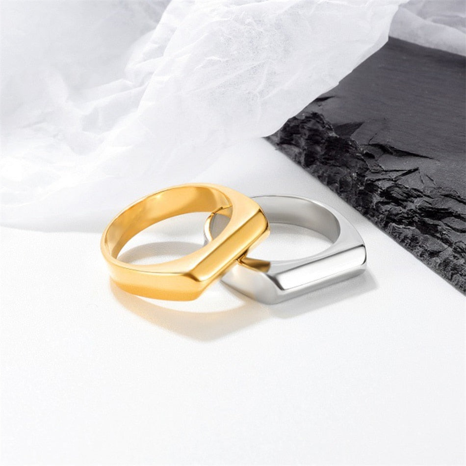 Stainless Steel Ring Gold and Sliver Color