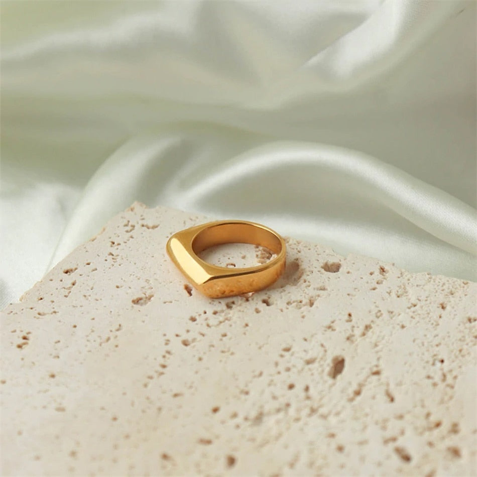 Stainless Steel Ring Gold and Sliver Color