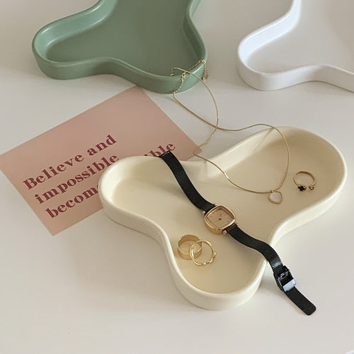 Cloud Plate Tray Ceramic Jewelry Organizer