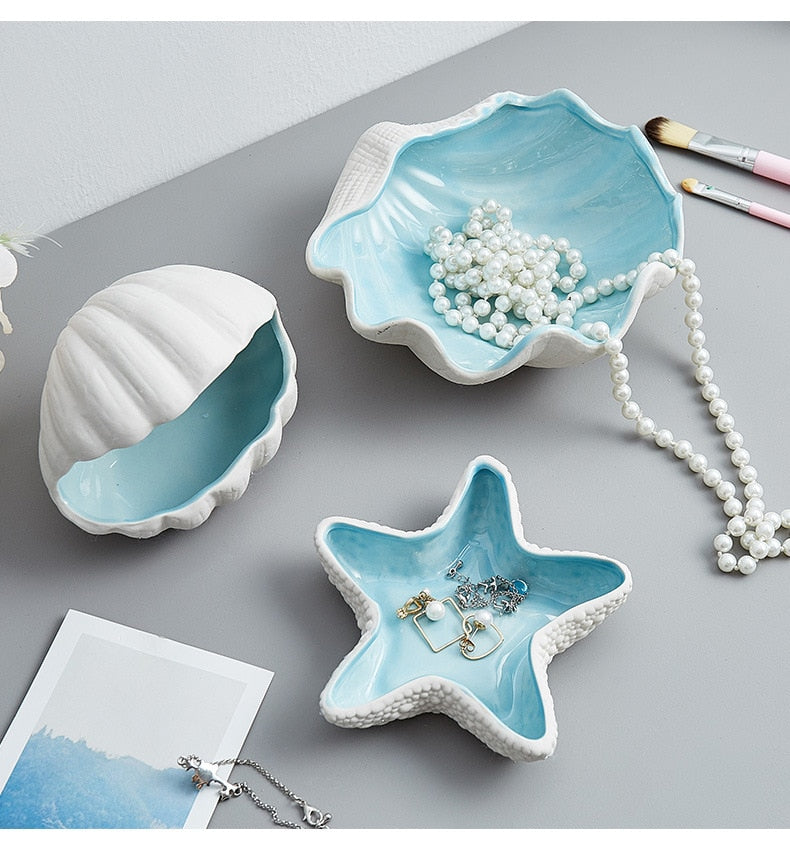 Starfish Shell Storage Jewelry Display