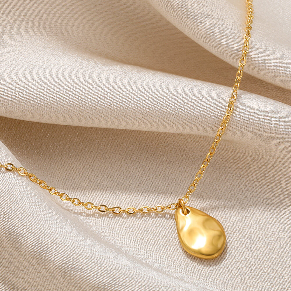 Stainless Steel Pendant Necklace For Women 18K Gold Color Chain Jewelry Fashion Cute Sun Round Necklaces Gift New Free Shipping