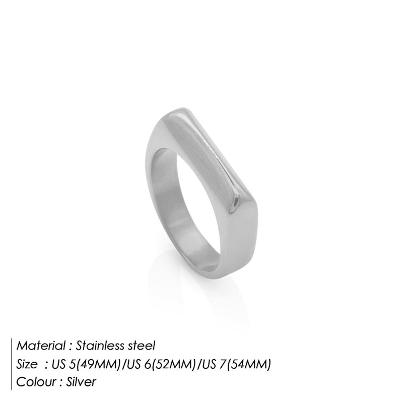 Stainless Steel Ring Gold and Sliver Color
