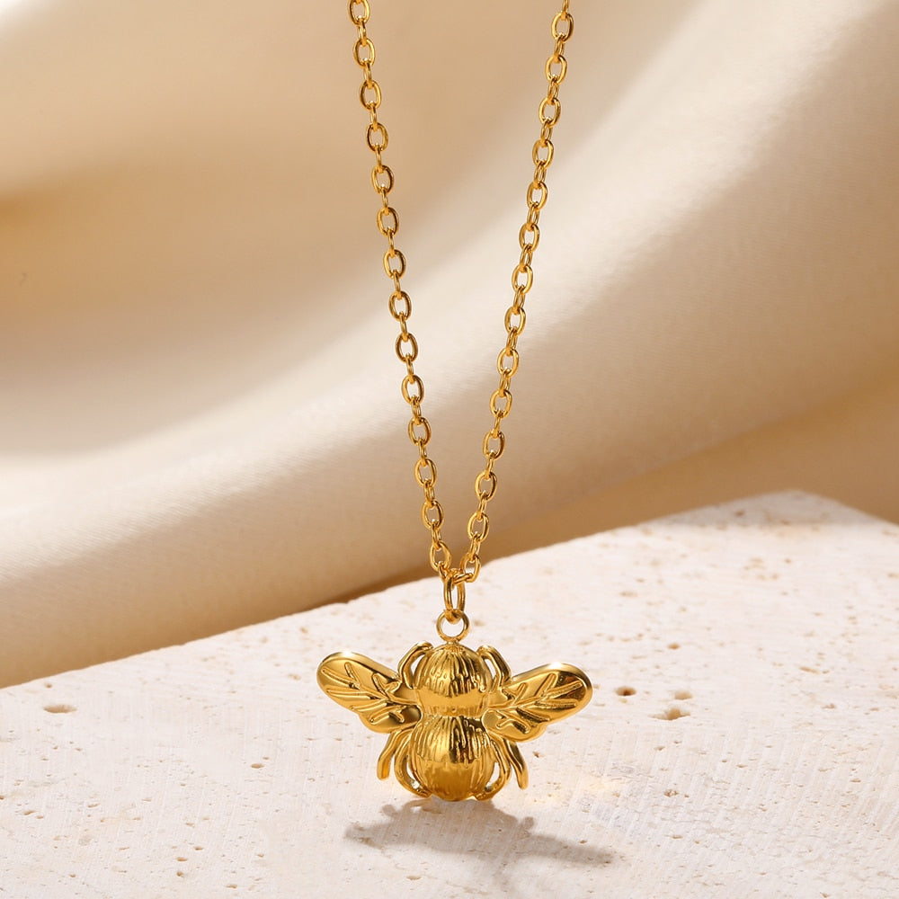 Stainless Steel Pendant Necklace For Women 18K Gold Color Chain Jewelry Fashion Cute Sun Round Necklaces Gift New Free Shipping