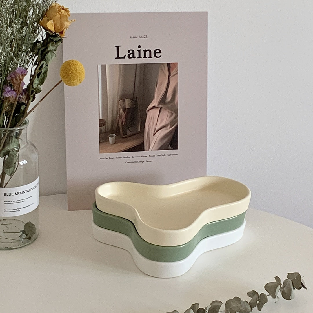 Cloud Plate Tray Ceramic Jewelry Organizer