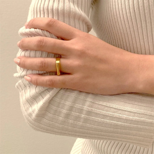 Stainless Steel Ring Gold and Sliver Color