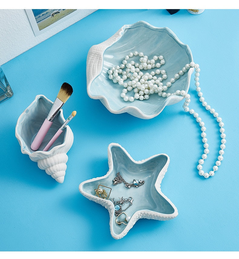 Starfish Shell Storage Jewelry Display