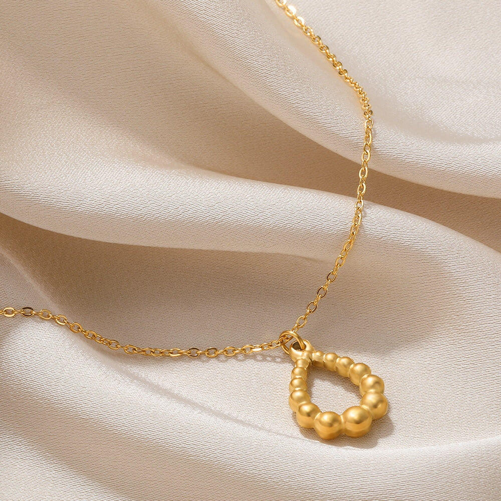 Stainless Steel Pendant Necklace For Women 18K Gold Color Chain Jewelry Fashion Cute Sun Round Necklaces Gift New Free Shipping