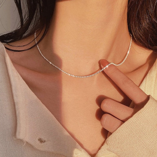 New Popular Silver Sparkling Choker Necklace
